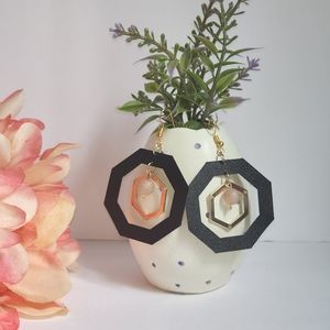 Black and Gold Earrings